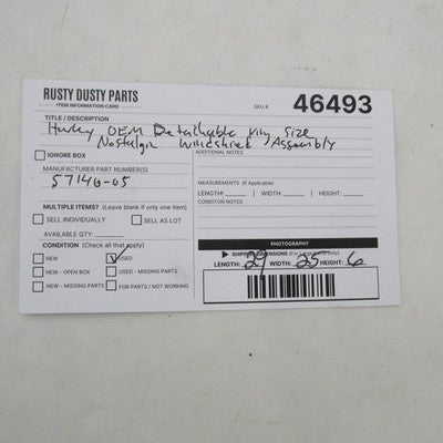 Harley OEM King Size Nostalgic Detachable Windshield Assembly FL Sftai