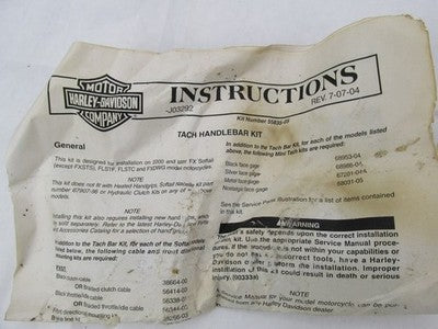 Harley-Davidson Genuine NOS Chrome Bombay Tach Riser Handlebar Kit 558