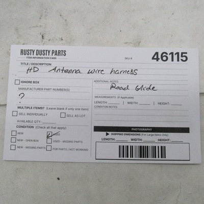 Harley Davidson OEM Street/Road Glide AM/FM CB Antenna Relocation Moun