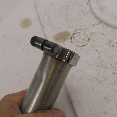 Pair of Vtg Chrome Staggered Dual Exhaust Header Pipes Harley Ironhead