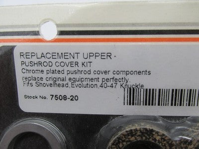 Colony V-Twin NOS Harley Upper Pushrod Cover Cup and Clip Kit, Chrome