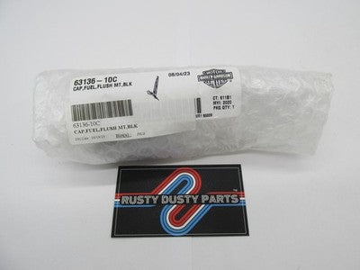 Harley-Davidson Genuine OEM NOS Flush Mount Fuel Cap, Gloss Black 6313