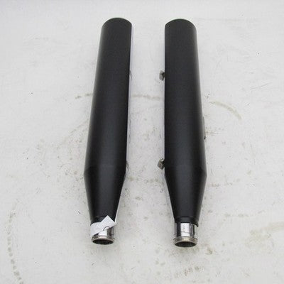Pair of Harley Davidson OEM Stock FXBBS Mufflers Blk M8 Softail 18-23