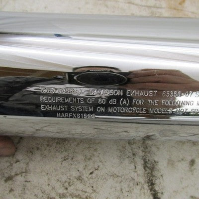 Pair of Harley Davidson OEM Softail Tapered Mufflers Chrome 65358-07 6