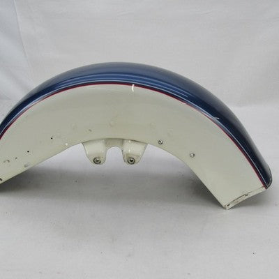 Harley OEM 00-13 Touring Road King Front Fender White w/ Blue Pinstrip
