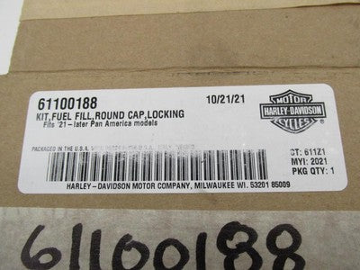 Harley-Davidson Genuine NOS Round Style Locking Fuel Cap 61100188