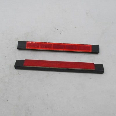 Pair of Harley Davidson OEM Saddlebag Red Latch Reflectors w/ Hardware