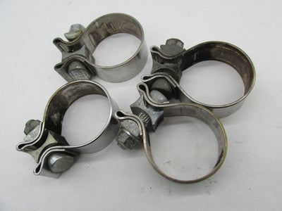 Lot of 4 Harley Davidson Genuine 1.75" 1-3/4" Exhaust Muffler Clamps