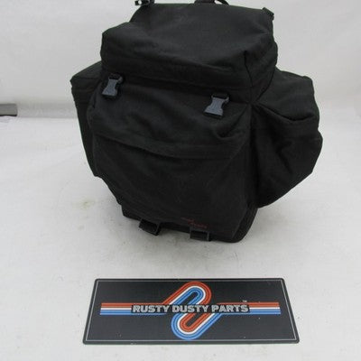 Road Ready Harley Sissybar Backrest Black Canvas Backpack Bag 17"x17"x