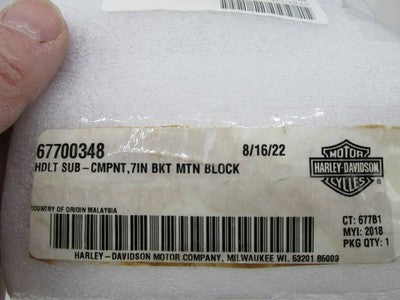 Harley-Davidson OEM 7" Headlamp Mounting Block, Headlight Bracket 6770