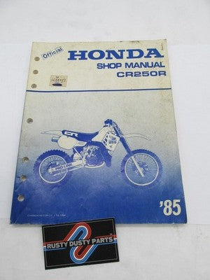 Honda Official Factory 1985 CR250R Service Shop Manual Book