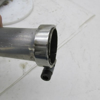 Pair of Vtg Chrome Staggered Dual Exhaust Header Pipes Harley Ironhead