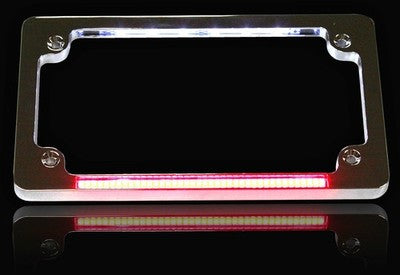 Custom Dynamics Dual LED License Plate Frames Chrome TF02-C