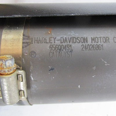 Harley OEM Stock Touring Catalyst Header w/ Black Heat Shields 6560045