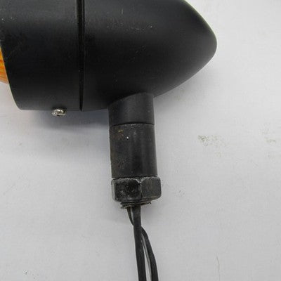 Pair of Black Bullet Aftermarket Turn Signals Amber Indicator Lights