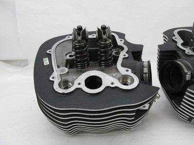 Indian OEM Engine Cylinder Head Pair, Front and Rear, Black 3022668 30