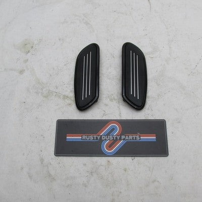 Pair of Harley OEM NIB Streamliner Passenger Footboard Inserts Black 5