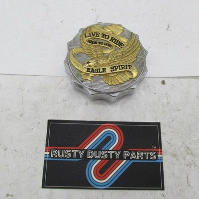 Harley Davidson Genuine Live to Ride Eagle Spirt Gas Tank Cap Chrome w