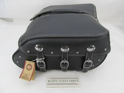 Indian OEM Genuine Soft Leather Saddlebags Pair Assembly, Black 287991