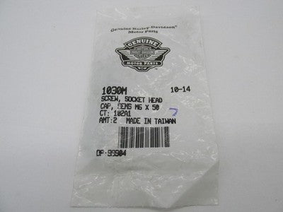 Lot of 2 Harley-Davidson OEM NOS M6 x 50 SEMS Socket Head Screws 1030M