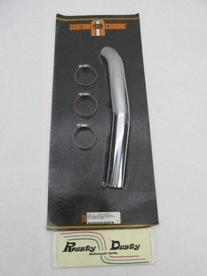 Custom Chrome Harley Front Heat Shield for Dyno Power Stagger Exhaust ...