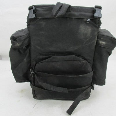 Road Ready Harley Sissybar Backrest Black Canvas Backpack Bag 17"x17"x