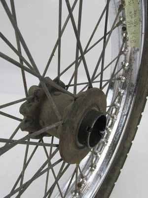 BSA A65 A50 Chrome Spoke Spoked Rear Quick Wheel w/ Challenger Tire 11