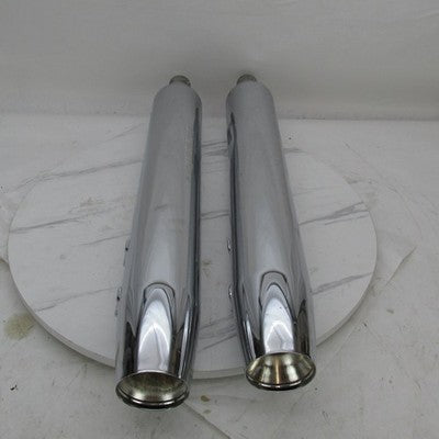 Harley Davidson OEM Set of Chrome Slip On Exhaust Mufflers 65538-95B 6