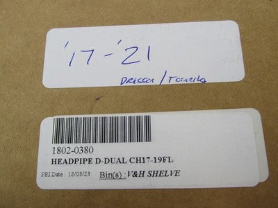 Vance Hines Dresser Duals NOS Harley NIB Chrome Header System 1802-038
