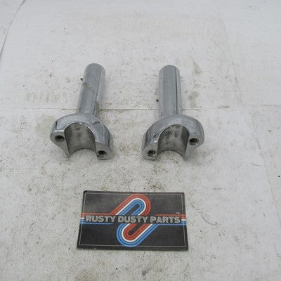 Pair of Harley Davidson OEM Straight Chrome 4.25" Handlebar Risers 1 5