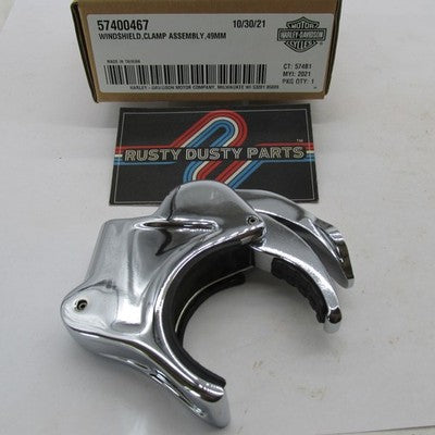 Harley-Davidson OEM NOS 49mm Quick-Release Windshield Clamp Chrome 574