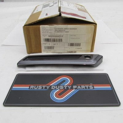 Harley OEM NOS Right RH Saddlebag Latch Faceplate, Charcoal Pearl 9020