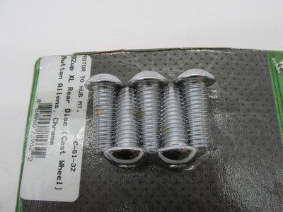 Lot of 4 Gardner-Westcott NOS V-Twin Rear Disc Bolt Kit Chrome 37-9236