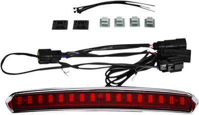 Custom Dynamics High Mount Tour-Pak Lights Chrome w/ red lens CD-TP-LID-CR