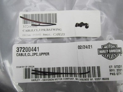 Harley Davidson Genuine NOS Touring Batwing Upper Clutch Cable 3720044