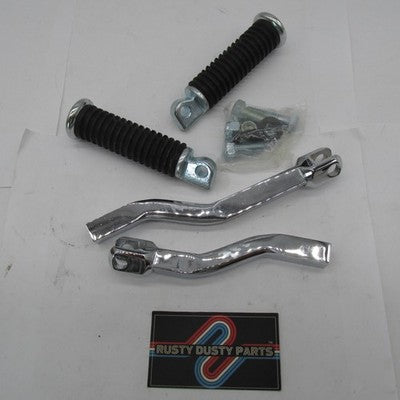 Harley OEM NOS 77-84 XL Ironhead Hi-Way Footrest Mount Kit w/ Footpegs