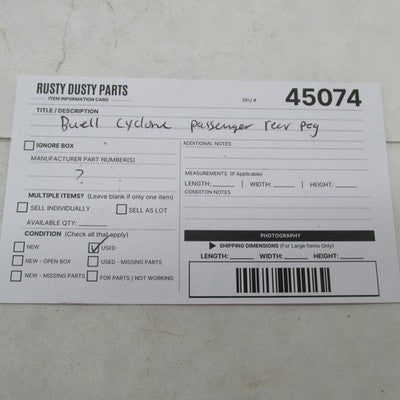 Buell Cyclone Rear Passenger Foot Peg