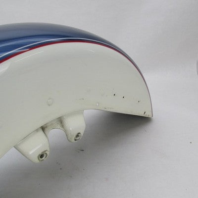 Harley OEM 00-13 Touring Road King Front Fender White w/ Blue Pinstrip
