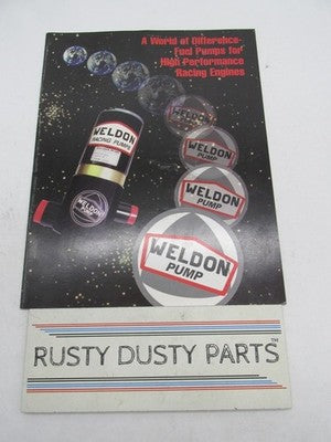 Weldon Racing Pumps Parts Brochure Sales Catalog