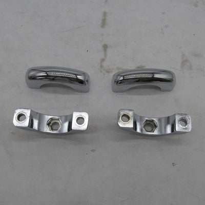 Set of 2 Harley OEM Chrome Turn Signal Windshield Mounting Clamps 5806