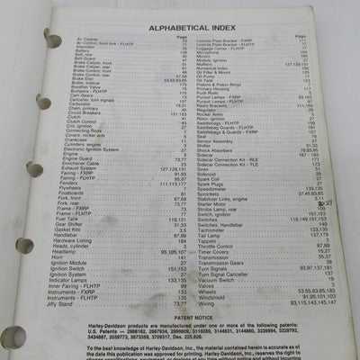 Harley Davidson Genuine 1991 Police Models Parts Catalog Official 9954