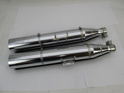 Harley Davidson Genuine OEM Pair of Mufflers Black Heat Shields 649011