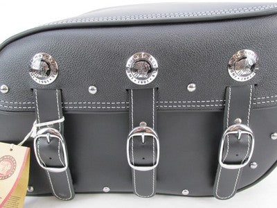 Indian OEM Genuine Soft Leather Saddlebags Pair Assembly, Black 287991