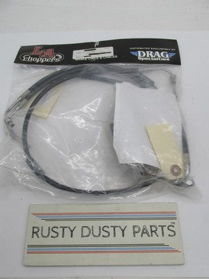 LA Choppers NOS LA-8011B13B Harley Braided Brake Line Kit, Black 1741-