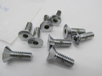 Lot of 9 Harley-Davidson OEM NOS 5/16"-18 x 7/8" Chrome Flat Head Scre