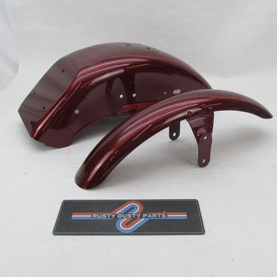 Harley 2000 Softail Deuce FXSTD Front/Rear Fender Set Luxury Rich Red