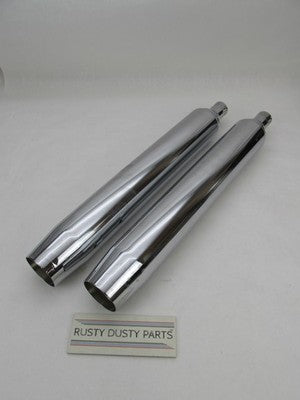 Harley Davidson OEM Pair Tri Glide Chrome Mufflers 64900244B