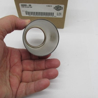 Harley Davidson Genuine NOS Chrome Fork Slider Cap Softail Deuce 46000