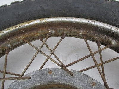 Vintage Trials Bike Rear  18X4.0" Wheel w/ Dunlop Trials Tire