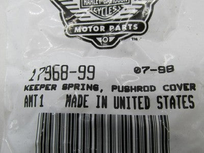Harley-Davidson Genuine NOS Stock Pushrod Spring Retainer Clip Cover 17968-99